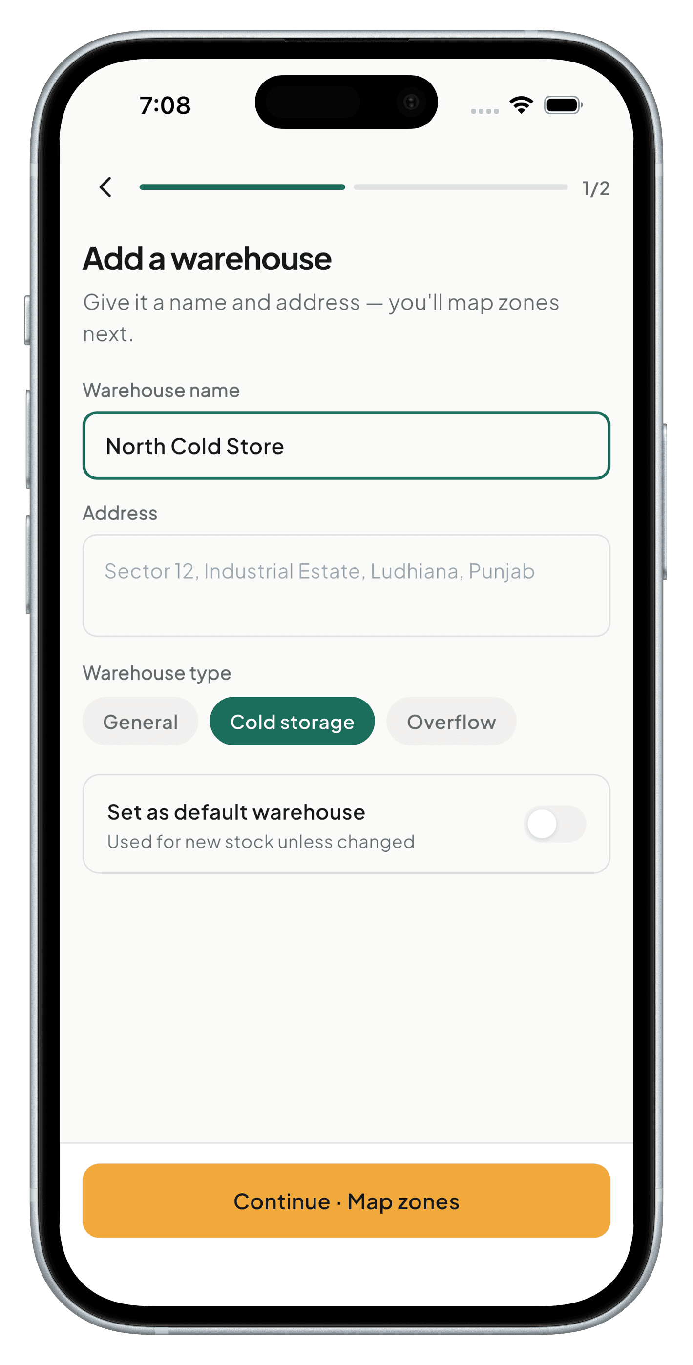 Adding a new warehouse